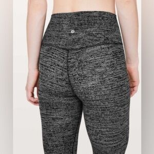 NWOT Lululemon Wunder Under Grey Black Leggings Size 4